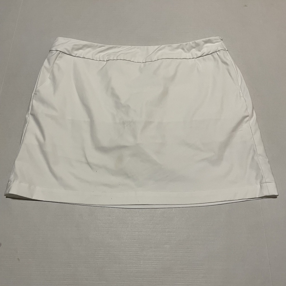 Nike‎ 742875-100 Women's Golf Tournament Skort White Size 14 Dri Fit Skirt